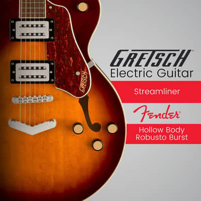 Gretsch G2420T Streamliner Hollow Body Electric Guitar with Bigsby, Laurel Fingerboard (Robusto Burst) with Gretsch G2420T Hard Case image 2