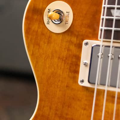 Gibson Les Paul Standard 50s Figured Top Electric Guitar - Honey Amber with Hardshell Case image 9