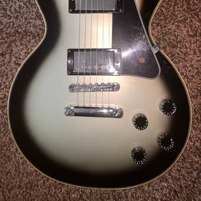 Epiphone Les Paul Custom silverburst electric guitar ohsc image 3