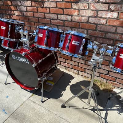 Holy Grail Drum Set! Yamaha Recording Custom 1970s - 1980s - World’s Most Recorded Drums ! Natural Wood Cherry Wood Walnut image 2