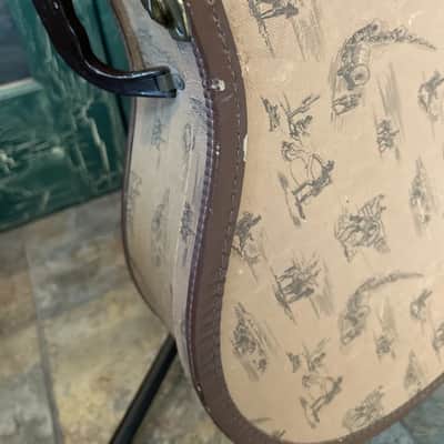 Vintage Kay Cowboy Theme 3/4 Guitar Case Ranch / Western / Frontier Theme image 20