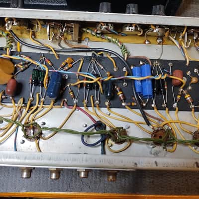 Vintage 1969 Fender Vibrolux Reverb Amp - Silverface - Drip Edge - Clean! image 21