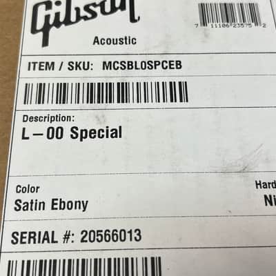2026 Gibson L-00 Special Acoustic Guitar Satin Ebony image 10