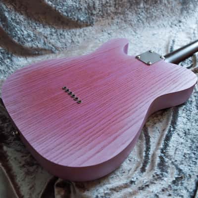 GB Liuteria Traditional Tele semi hollow purple walnut image 2