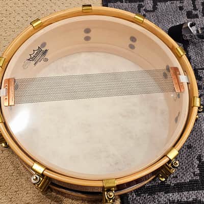 Bearing Edge 14x5.25 Dark Wood Snare Drum RARE 2009 - Lacquer image 4