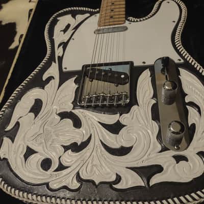 2009 Fender Telecaster USA Highway One (Hwy 1 Tele) w/Waylon Jennings-style Custom Leather Cover/Wrap & G&G Hard Case image 6