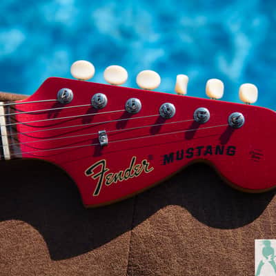 2010 Fender MG69/MH - '69 Mustang Reissue - Candy Apple Red w Matching Headstock - Pro Set Up w Perfect Frets/Action/Intonation! image 2