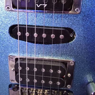 Ibanez S470 Sparkle Blue Custom paint with upgraded middle pickup. image 4