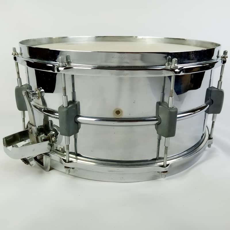 Leedy 6.5x14"Broadway Dual Snare Drum COB Chrome-Brass Elkhart X-Box Vintage 30s image 1