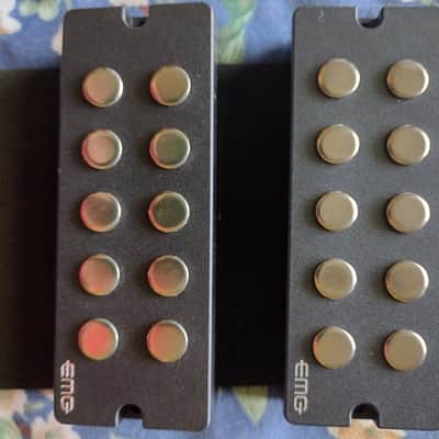 EMG 40hz passive 5 string pickup set 2010s 2020s - black, aesthetic pole pieces added image 1