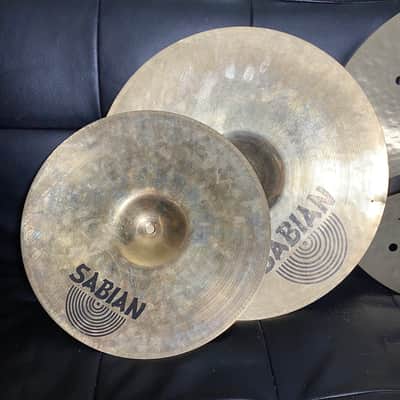 Sabian Cymbal Pack 13” Studio Crash + 16” Stage Crash Cracked Preowned image 2