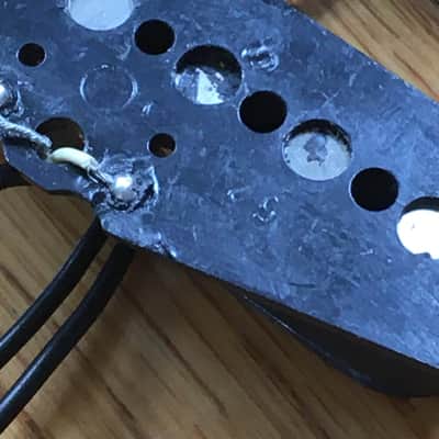 3 Vintage Fender Strat Pickups Set Squier? Black Plastic Bobbin Staggered Poles image 11