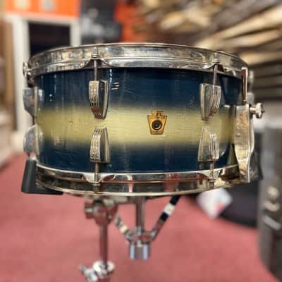 WFL No. 902 Ray McKinley/Symphonic Super Classic 6.5x14" 16-Lug Snare Drum with P-87 Strainer 1948 - 1959 - Blue/Silver Duco Lacquer image 2