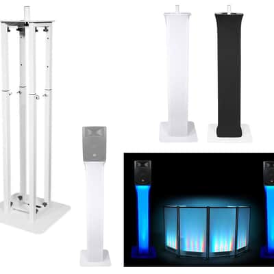 (1) Rockville White Adjustable Totem Speaker Stand For (1) Rockville RPG15 image 1