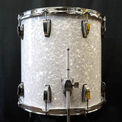 Ludwig USA Classic Maple Series 16x16" Floor Tom w/ Legs - White Marine Pearl image 2