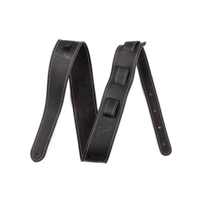 Fender Monogrammed Leather Gurt BK Black - Strap for Guitars image 1