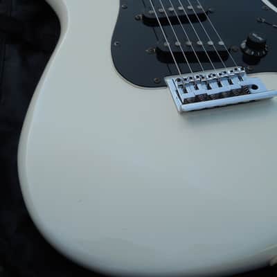 1980's C.F. Martin Stinger SSX Stratocaster, 6 String, White/Black, Nice Shape image 4