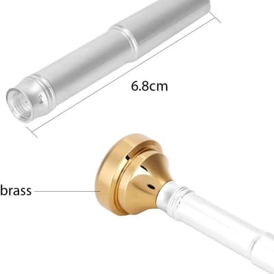 Trumpet Mouthpiece, Gold Plated Brass Mouthpieces Kit with 1 1/2C 3C 5C 7C Sizes for Beginners Professionals Band Practice Studio Recording image 2
