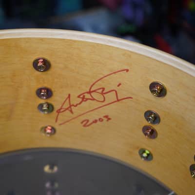 Yamaha/Japan Autog. Anton Fig Signature 6x14" Maple Snare SER.#0028- Piano Black Lqr. NOS image 8