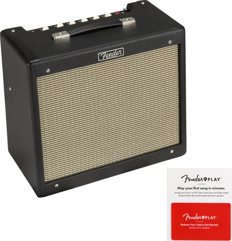 Fender Blues Junior IV Electric Guitar Tube Combo Amp, Black w/ Fender Play Card image 1