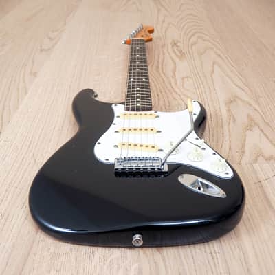 1986 Squier by Fender Stratocaster '62 Vintage Reissue Black Slab Board, Japan MIJ image 10