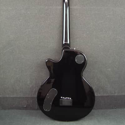 Parkwood H2 Black Hybrid Electric Semi-Hollowbody Guitar w/ Hardshell Case image 7