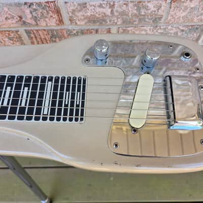 Vintage 1957 Fender Studio Deluxe Six Lap Steel Guitar w/ Original Tweed Hardshell Case, Legs! image 4