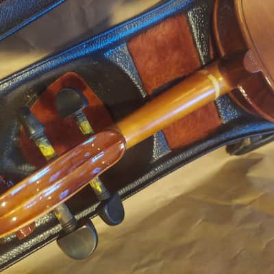 Josef Lorenz Luby Schonbach size 4/4 violin, Czech, Glasser Bow image 12