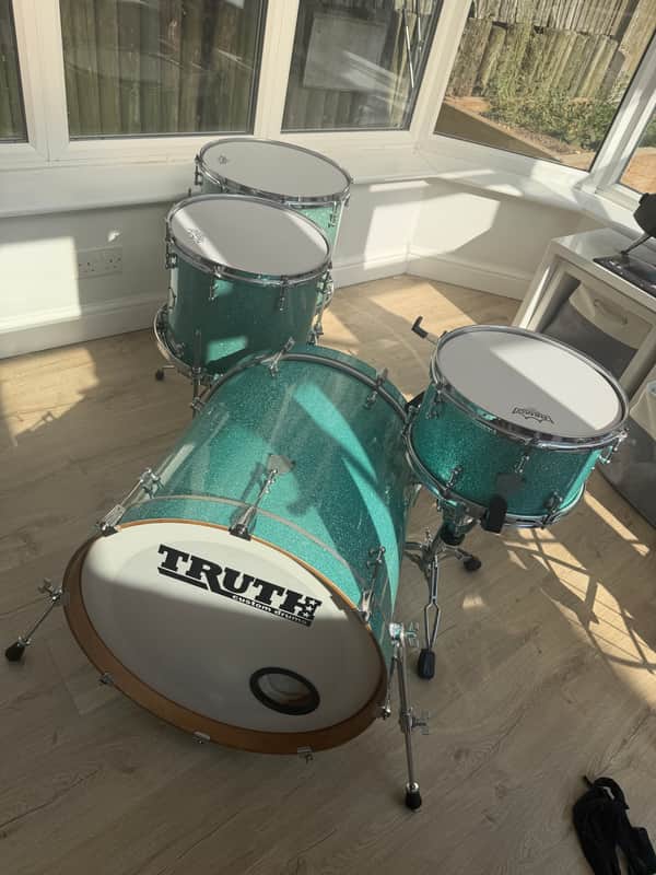 Truth Custom Drums custom drums used by Dan flint from you me at six 2015 - tourquise sparkle image 1