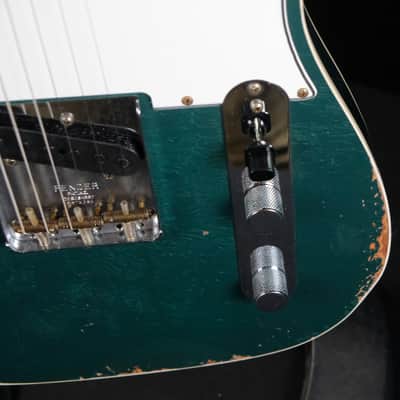 2023 Fender Custom Shop 1965 Telecaster Custom Heavy Relic Electric Guitar - Aged Sherwood Green Metallic image 10