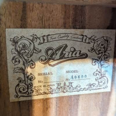 Aria A9600 Dreadnought Acoustic Guitar 1970's Japan image 10