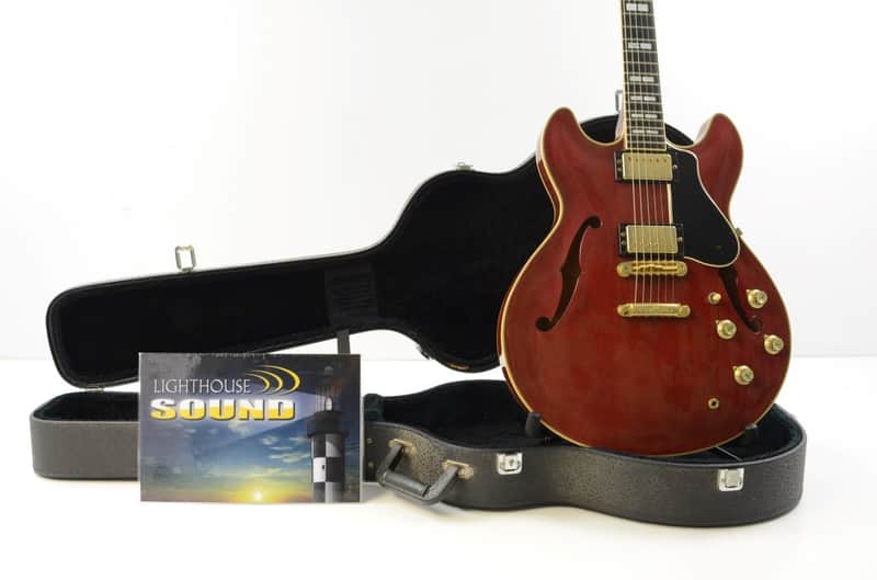 1984 Yamaha SA2000 Semi Hollow Electric Guitar - Cherry w/Case - SA-2000 image 1