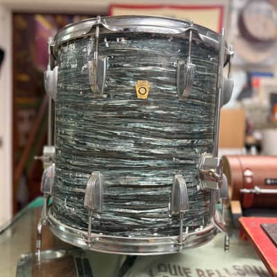 1960s Ludwig 14x14 Floor Tom in Oyster Blue Pearl image 1