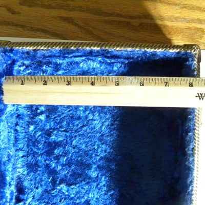 1940's lap steel hard case, Lucite handle, blue interior, EXCELLENT Condition- Magnatone image 20
