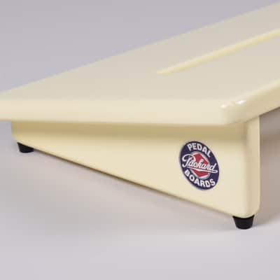 Packard Pedal Boards 24" Slanted Custom Wooden Pedal Board - Vintage White image 3