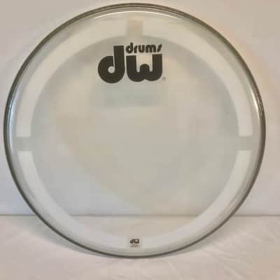 REMO 20" Coated Clear Bass drum head - coated DW Logo image 1