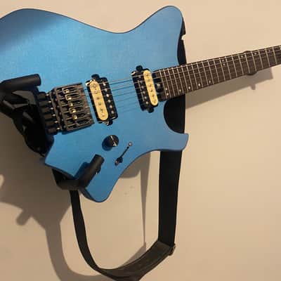EART GW2-SE Headless Guitar-Blue Satin image 3