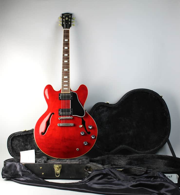 2007 Gibson ES-335 Cherry Red Finish Block Inlays Electric Guitar w/OHSC image 1