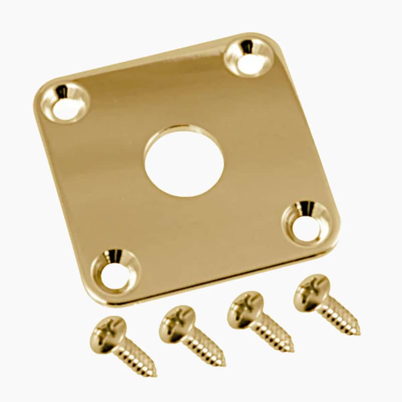 Les Paul Metal Jack Plate Gold With Matching Screws AP-0633-002 image 1