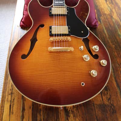 Yamaha Electric semi hollow body SA 2200 HQM001I - Tobacco Sunburst image 3