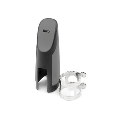 Rico Ligature for Bass Clarinet Nickel-Plated, Ligature & Cap Set image 3