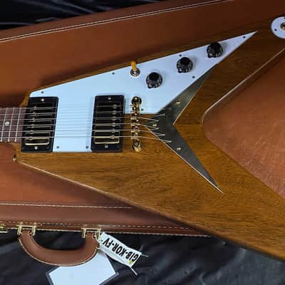 MINT! 2026 Gibson Custom 1958 Mahogany Flying V Reissue Electric Guitar - Antique Natural, VOS - Only 7lbs! image 6