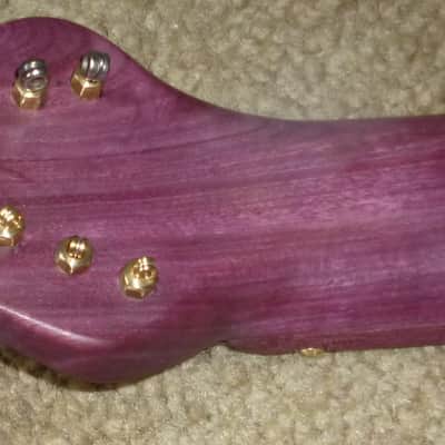unique stock, "Tree of life"carved spectacular solid purpleheart guitar and bass,ships direct image 10