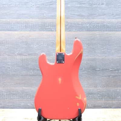 Fender Road Worn 50's Precision Bass Fiesta Red Seymour Duncan Pickups Electric Bass image 3