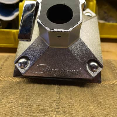 Slingerland Magnum 70s - satin/chrome Bass drum tom bracket mount in fabulous condition! image 2