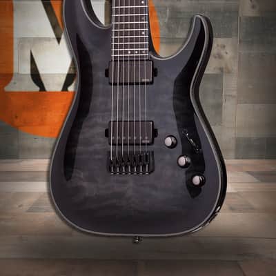 Schecter Hellraiser Hybrid C-7 - Trans Black Burst (TBB) (1924) image 1