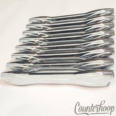*Premier 8x Snare Drum/Marching/Bass Lugs 7 1/8"Long Diamond Chrome Vintage 70s* image 1