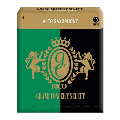 Rico RGC10ASX400 Grand Concert Select Alto Saxophone Reeds - Strength 4.0 (10-Pack)
