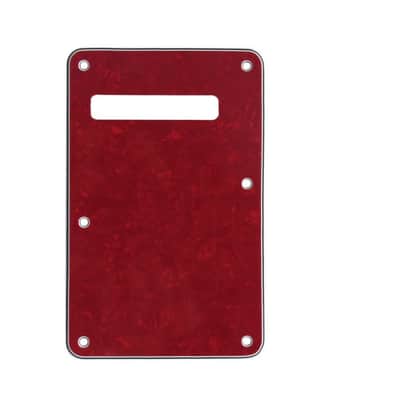 Strat Stratocaster Electric Guitar Back Plate Trem Tremolo cover USA MEX FIT - Red Pearl image 1