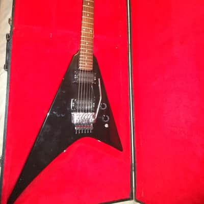 Kramer Vanguard 1984 Black 80's USA D-Plate Banana headstock Neck Rare Guitar Vintage image 1